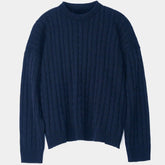 Plain Knit Navy 001