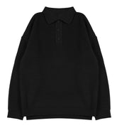 Button up Knit Black 003