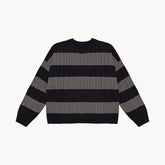 Stripe Knit Charcoal 002
