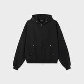 Black Oversized Hoodie Zip up 001