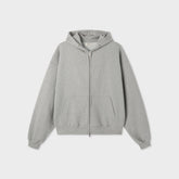 Grey Oversized Hoodie Zip up 001