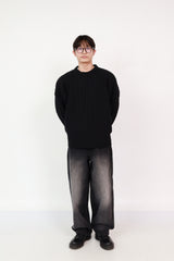 Plain Knit Black 001