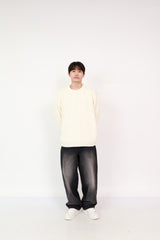 Plain Knit Ivory 001