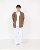 Cardigan Beige + Balloon Pants White