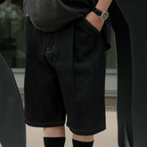 Bermuda Raw Dark Denim Shorts 001
