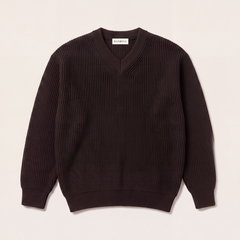 FW26 Essential V Neck Brown
