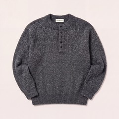 FW26 Wool Henley Charcoal