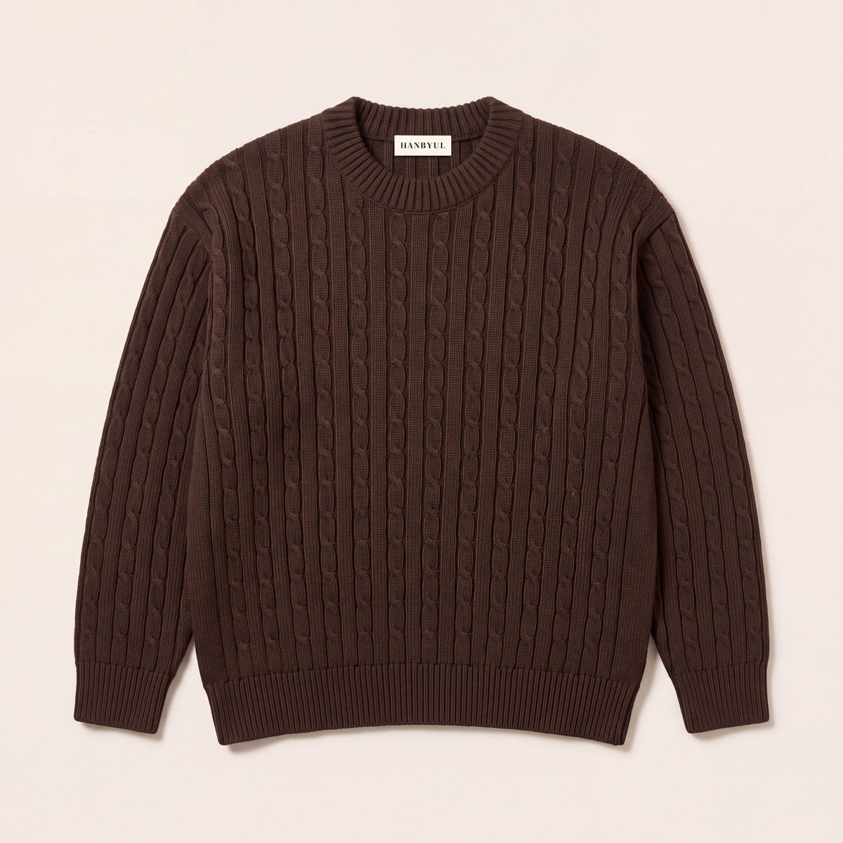 FW26 Signature Cable Knit Burnt Sienna
