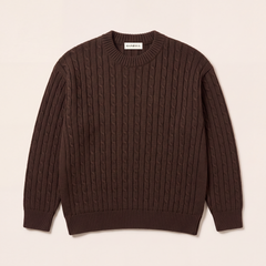 FW26 Signature Cable Knit Burnt Sienna