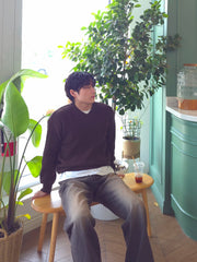 FW26 Essential V Neck Brown