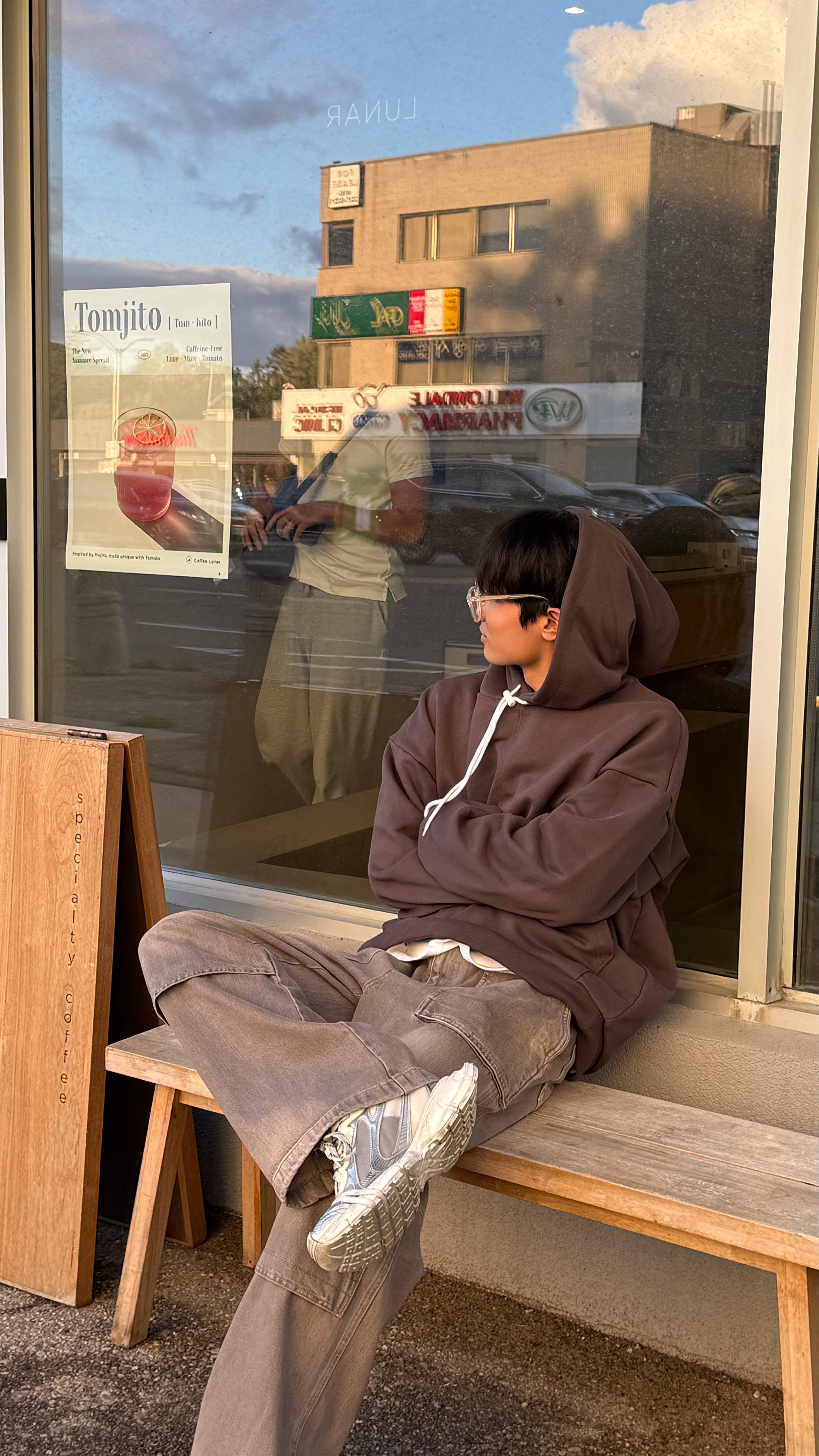 Grey Line Hoodie 002