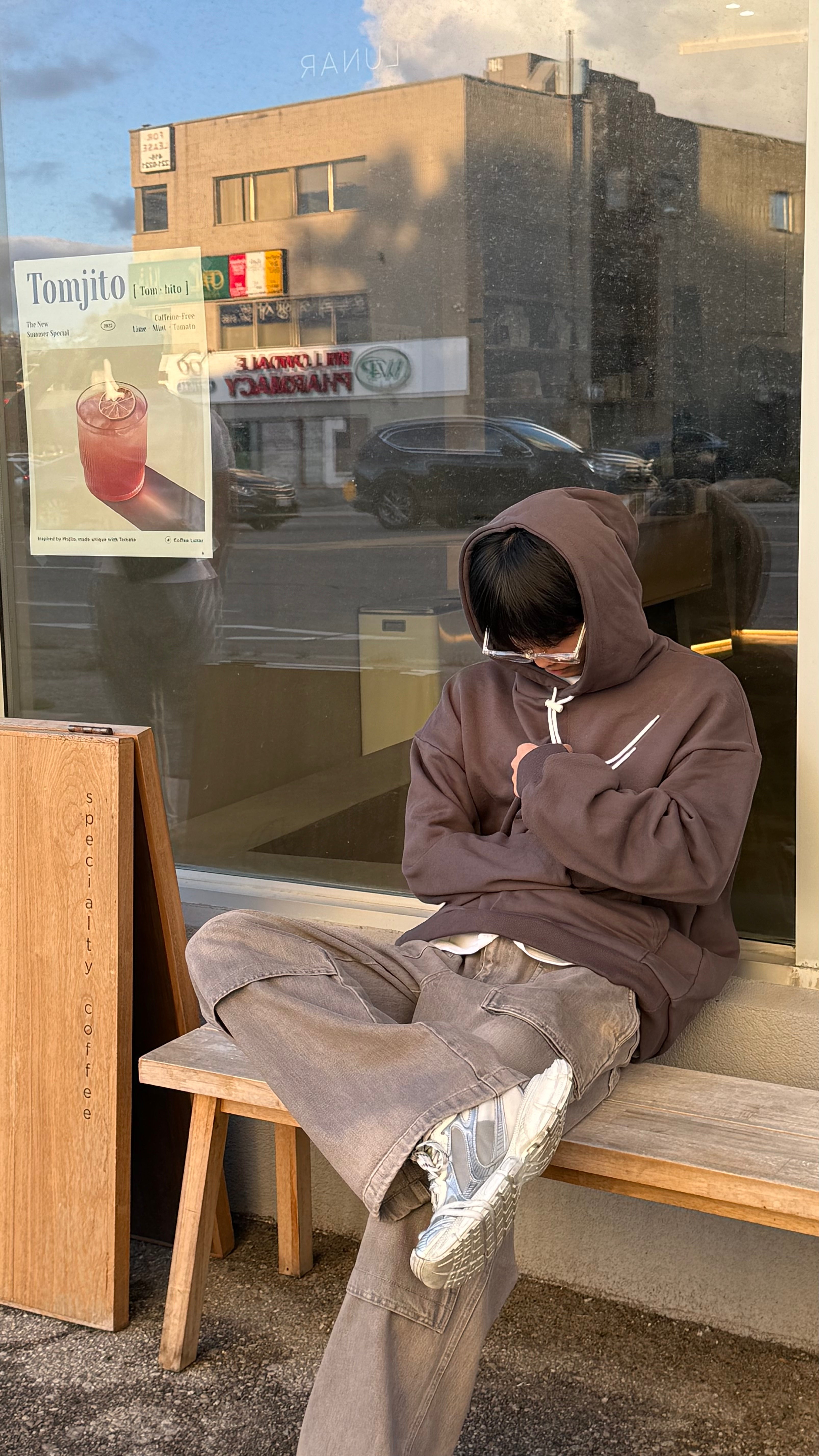 Grey Line Hoodie 002