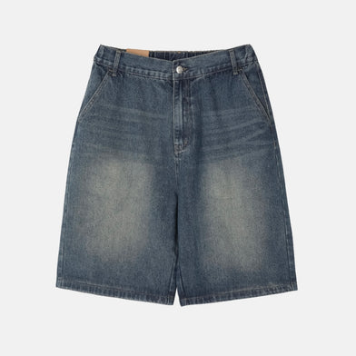Oil Washed Bermuda Dark Denim Shorts 002 – hanbyul