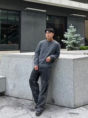 FW26 Wool Henley Charcoal