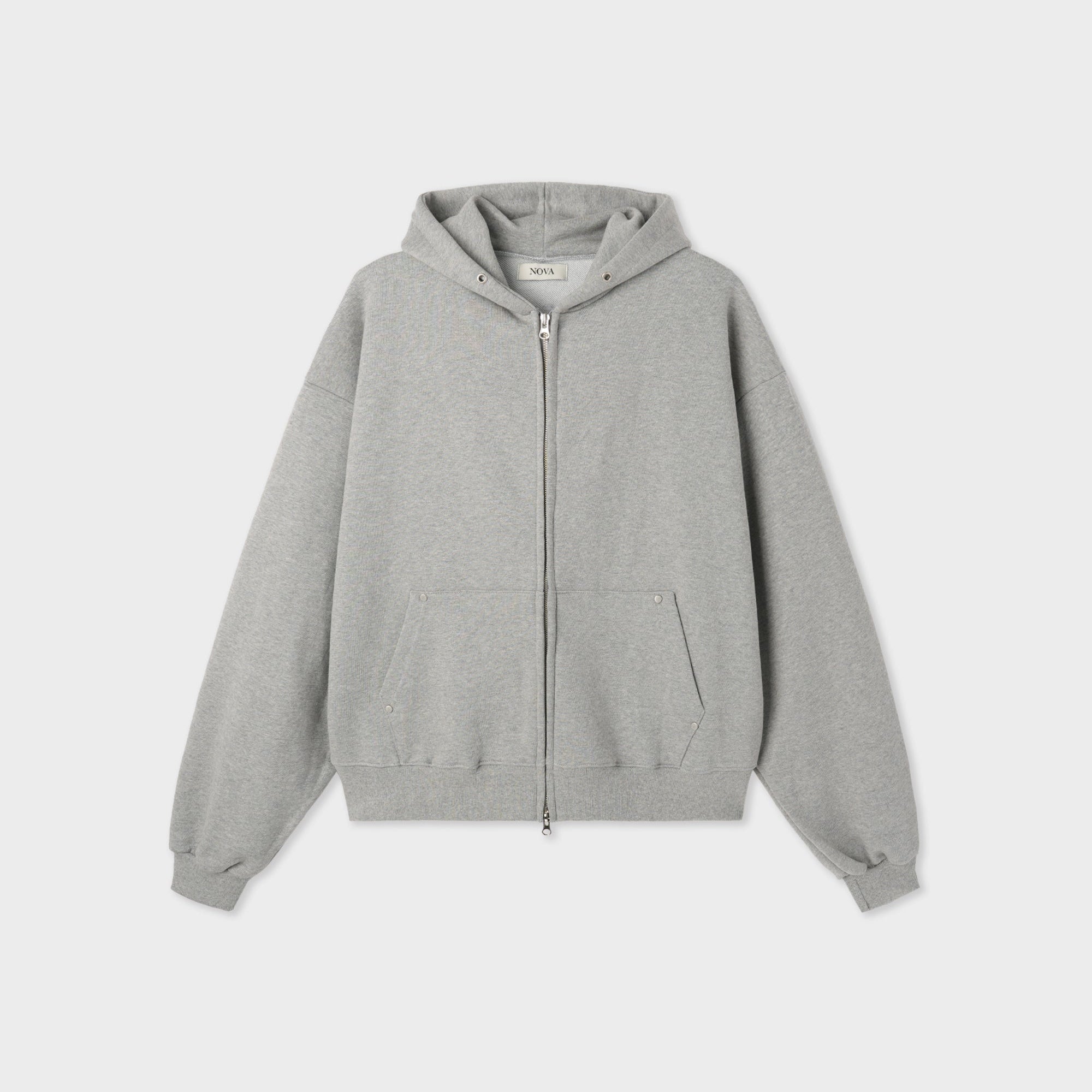 Brown Oversized Hoodie Zip up 001
