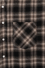 Black Check Oversize Button Up Shirt 001