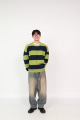Stripe Knit Green 002