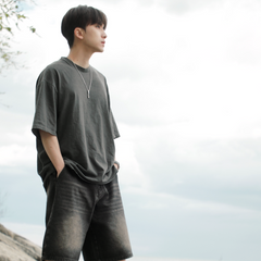 Black Washed T Shirt 002
