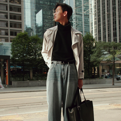 Gray Trench Coat 001