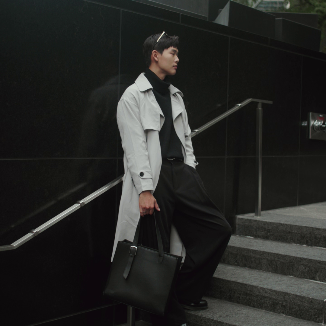 Gray Trench Coat 001