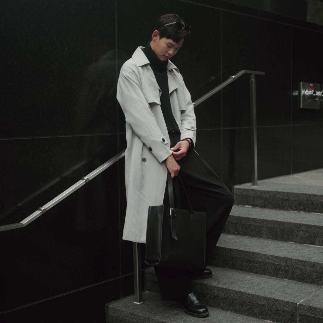 Gray Trench Coat 001