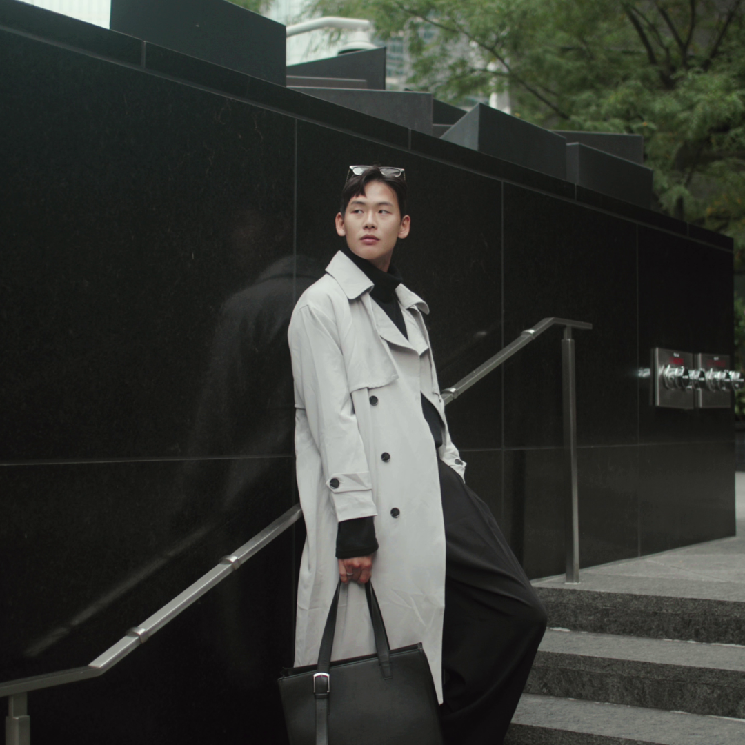 Gray Trench Coat 001