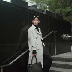 Gray Trench Coat 001